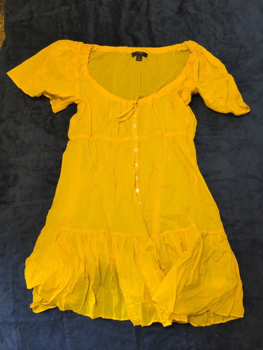 J. Crew Yellow Scoop Neck Top